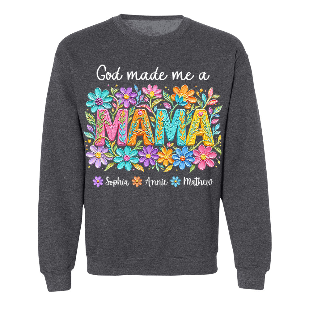 Custom God Made Me A Mama With Names, Mother's Day, Gift For Mom L0411 VH01
