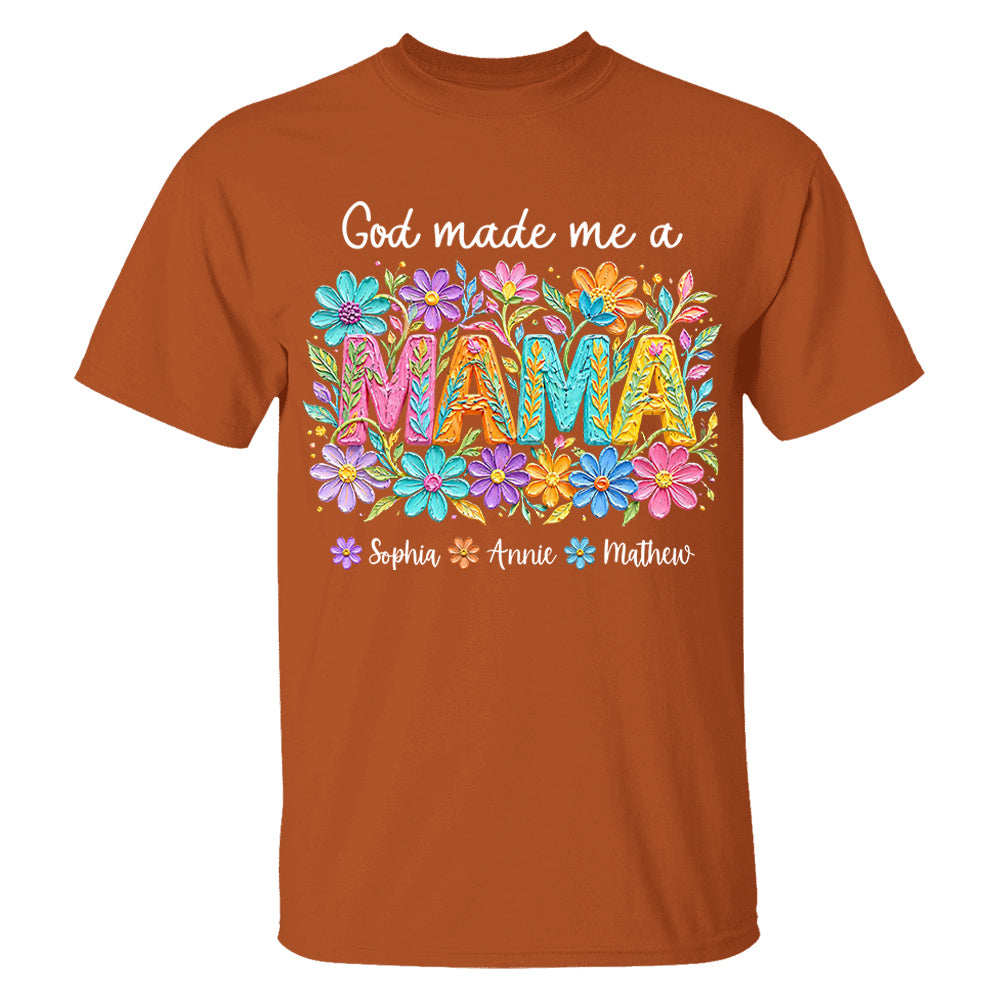 Custom God Made Me A Mama With Names, Mother's Day, Gift For Mom L0411 VH01