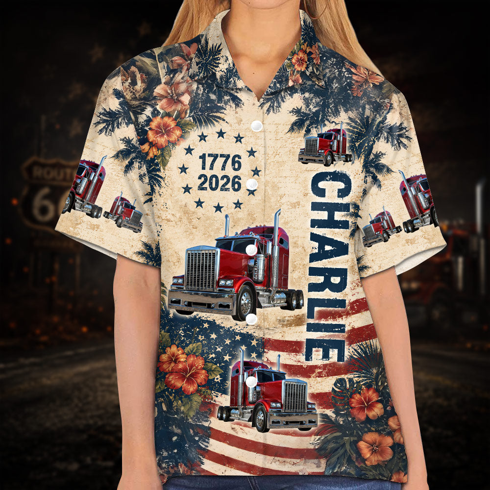 Custom 250th Anniversary Hawaiian Shirt, Trucker Shirt Gift For Dad, Grandpa L0411 VH01