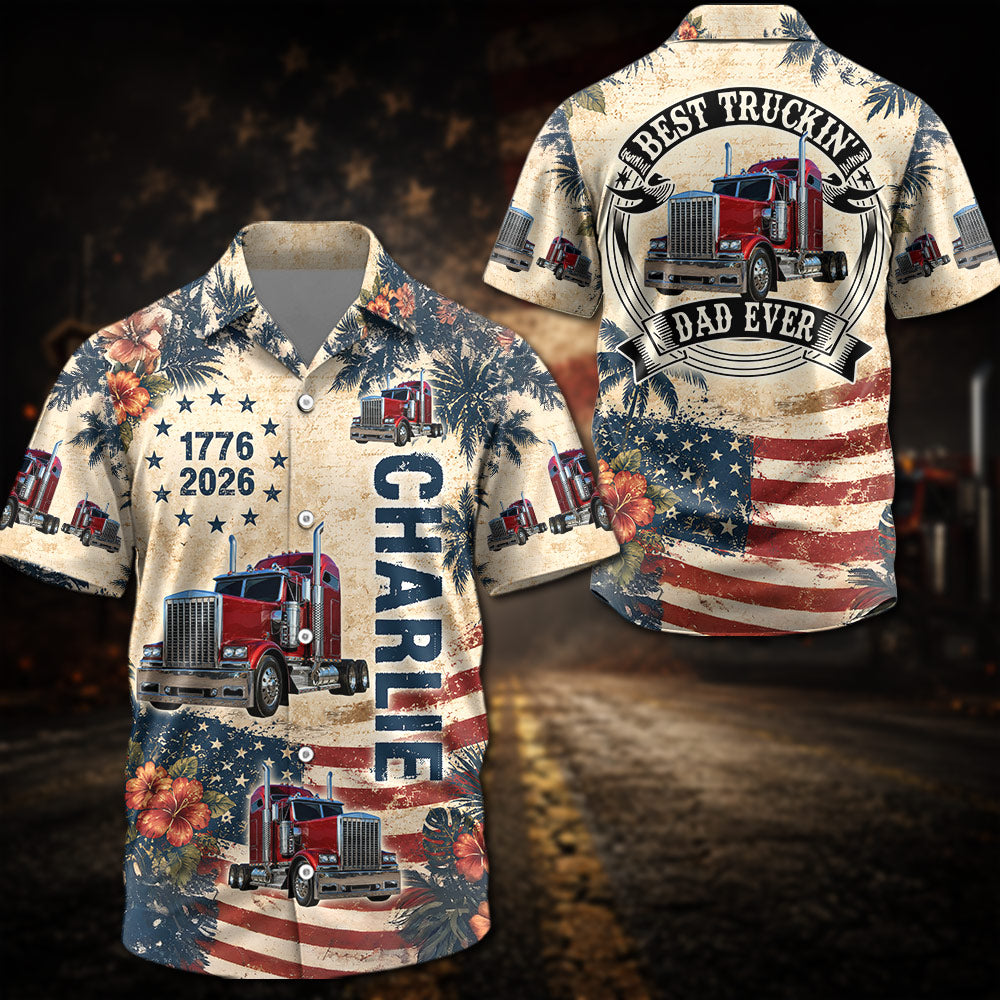 Custom 250th Anniversary Hawaiian Shirt, Trucker Shirt Gift For Dad, Grandpa L0411 VH01