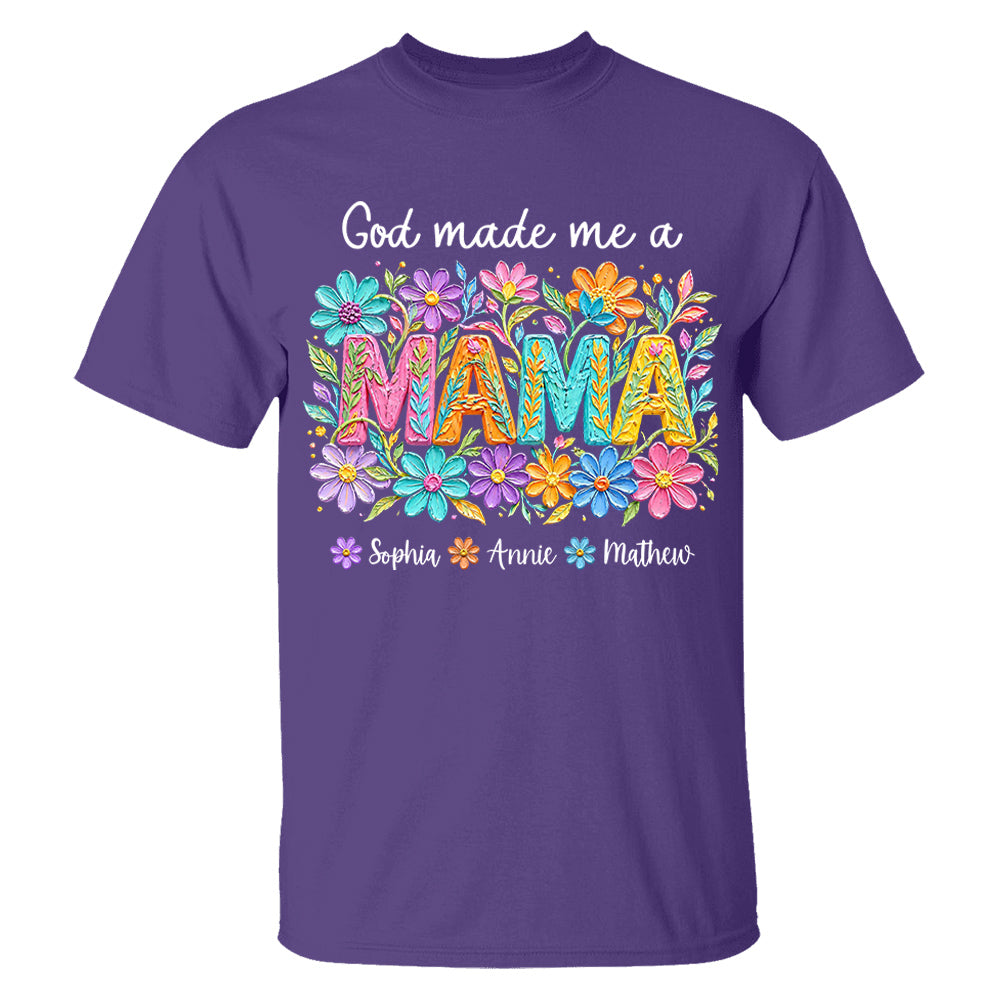 Custom God Made Me A Mama With Names, Mother's Day, Gift For Mom L0411 VH01