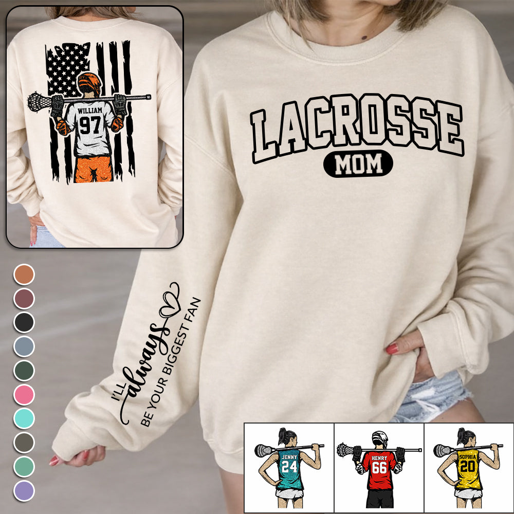 Lacrosse Mom - My Heart Is On That Field - Personalized Shirt For Lacrosse Family NA04 Hv01