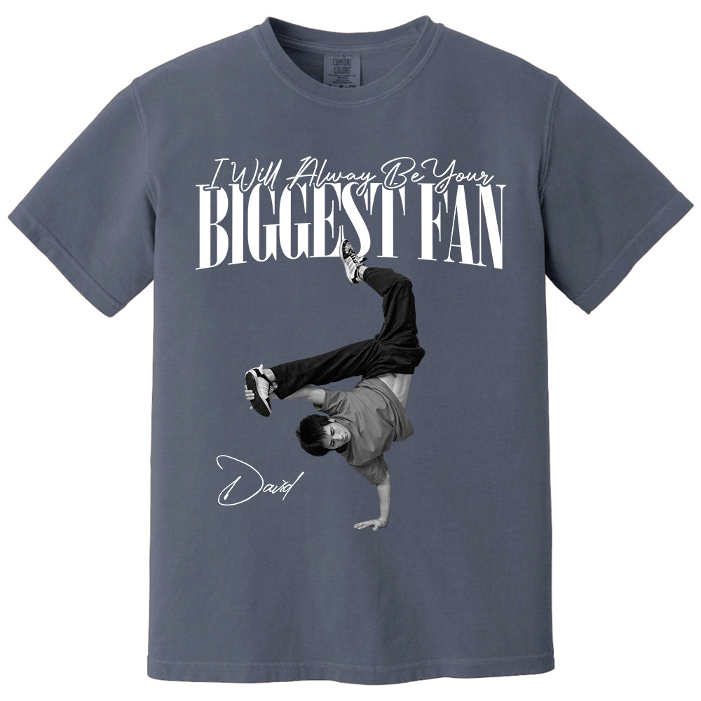 Personalized I'll Always Be Your Biggest Fan Washed Tee Retro Bootleg Shirt For Breakdance Lovers T1807