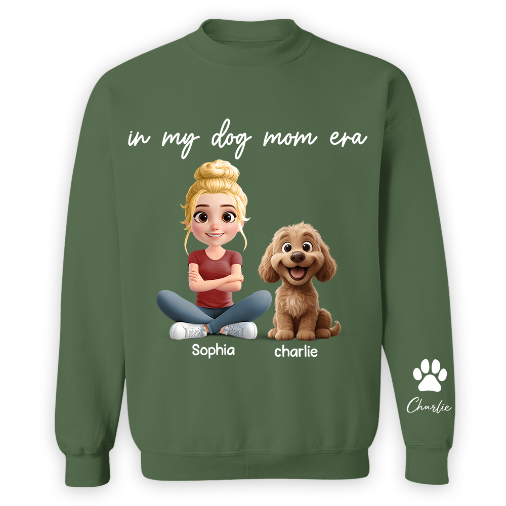 In My Dog Mom Era - Personalized Shirt, Gift For Dog Mom, Dog Mama, Dog Lovers Gift T1807