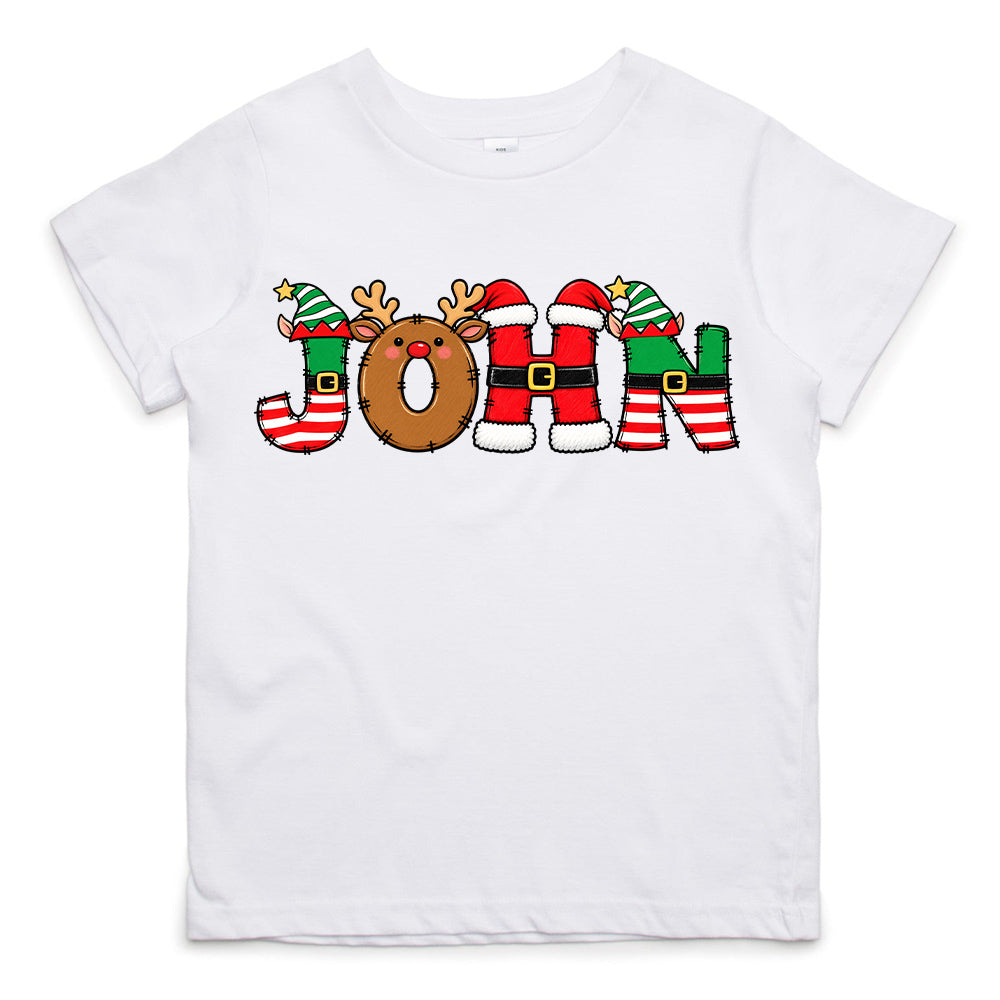 Christmas Name Shirt Monogram Matching Family Tee Christmas 2026 T-Shirt Holiday Custom Family Christmas T-Shirt Xmas Tee With Name Hv01