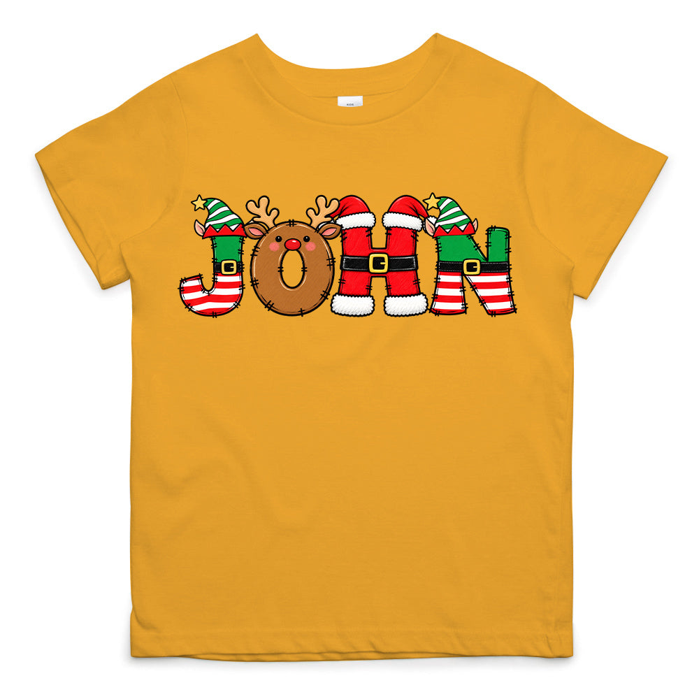 Christmas Name Shirt Monogram Matching Family Tee Christmas 2026 T-Shirt Holiday Custom Family Christmas T-Shirt Xmas Tee With Name Hv01
