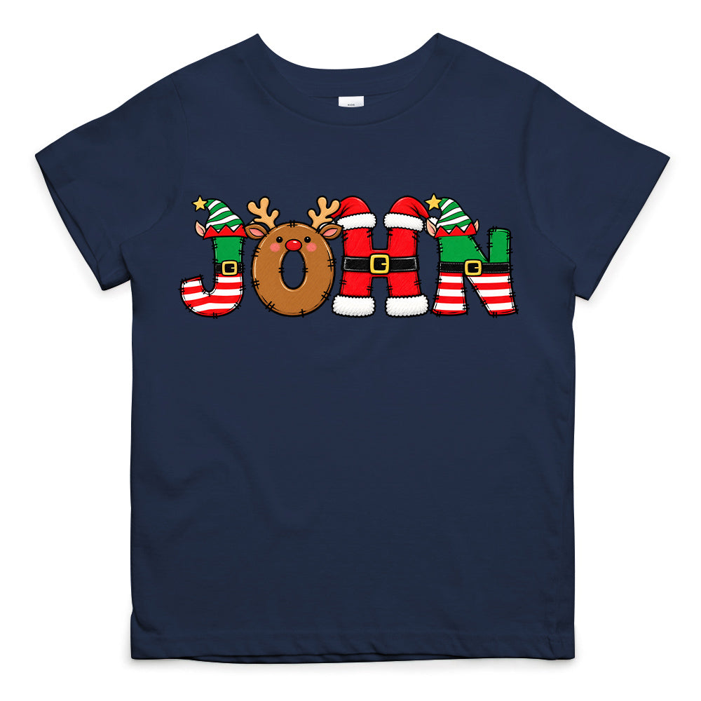 Christmas Name Shirt Monogram Matching Family Tee Christmas 2026 T-Shirt Holiday Custom Family Christmas T-Shirt Xmas Tee With Name Hv01