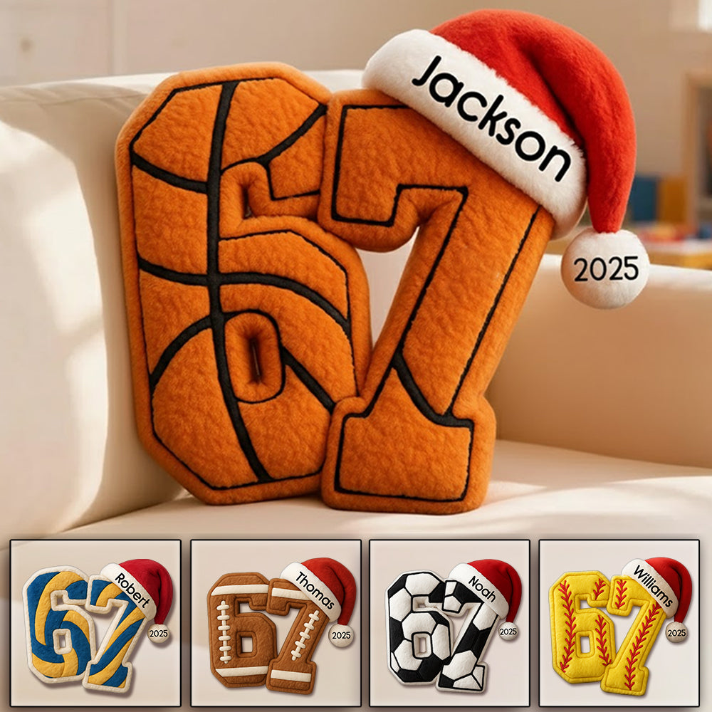 Custom 67 Six Seven Slang Meme For Sport Lovers Kids Teenagers - Personalized Ugly Plush Pillow Li29