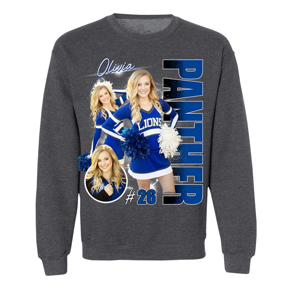 Custom Photo Cheerleading Shirt – Personalized Team Name & School Name Bootleg Style Tee Na02 Li29
