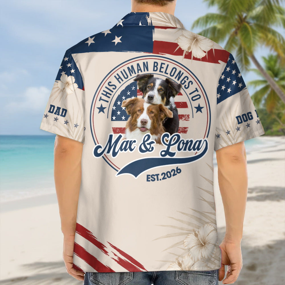 This Human Belong To, Personalized Hawaiian Shirt, Custom Photo Dog Gift For Dog Lovers T1807 TH23