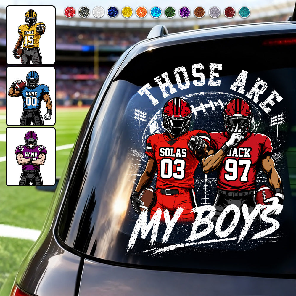 Personalized That's My Boy Car Decal, Custom Football Player Sticker, Gift for Sports Moms and Dads T1807 T24