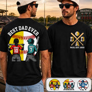 Customized Baseball Softball Dad Shirt - Baseball Softball Dad - Best Dad Ever - Baseball Shirt, Gameday Dad Shirt 2026 - Happy Father's Day 2026 - Personalized Shirt VH01