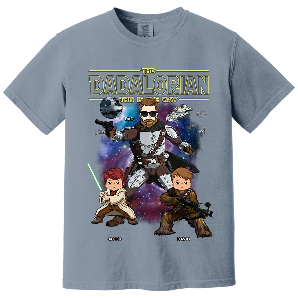 Custom The Dadalorian This Is The Way Vintage Style Shirt For Dad - Father's Day Gift Idea 2026 Vh01