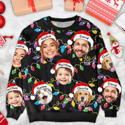 Custom Face Christmas Family Silly Xmas Leds - Personalized Photo Ugly Sweater - Gift For Family T1807 TH23