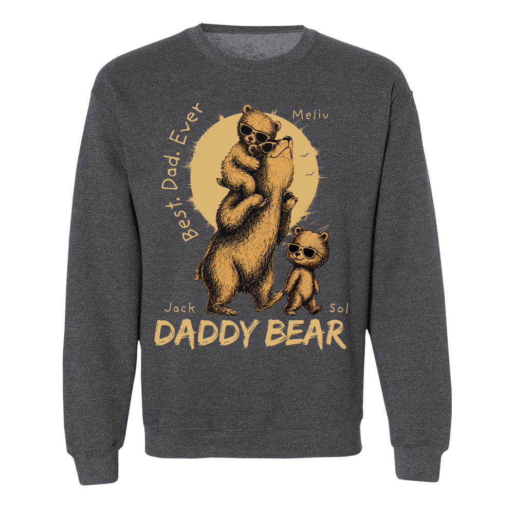 Daddy Bear Best Dad Ever Personalized Shirt Father's Day Gifts for Dad Funny Papa Shirt T1807 T24
