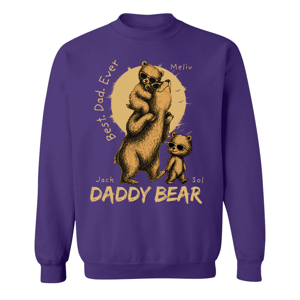 Daddy Bear Best Dad Ever Personalized Shirt Father's Day Gifts for Dad Funny Papa Shirt T1807 T24
