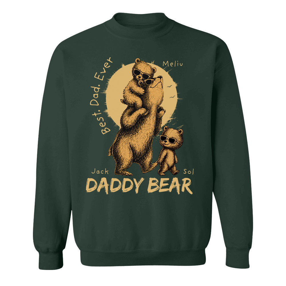 Daddy Bear Best Dad Ever Personalized Shirt Father's Day Gifts for Dad Funny Papa Shirt T1807 T24