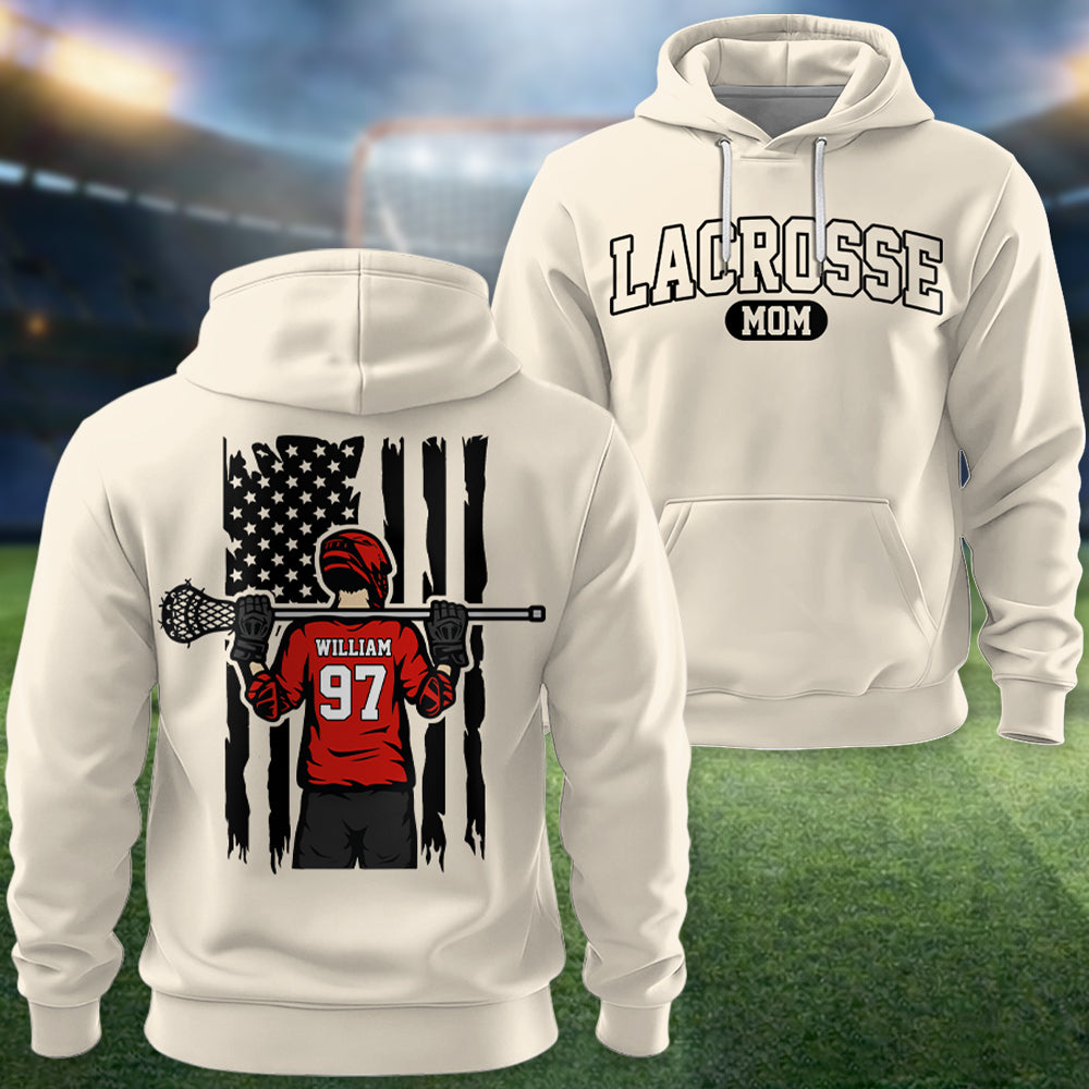 Lacrosse Mom - My Heart Is On That Field - Personalized Shirt For Lacrosse Family NA04 Hv01