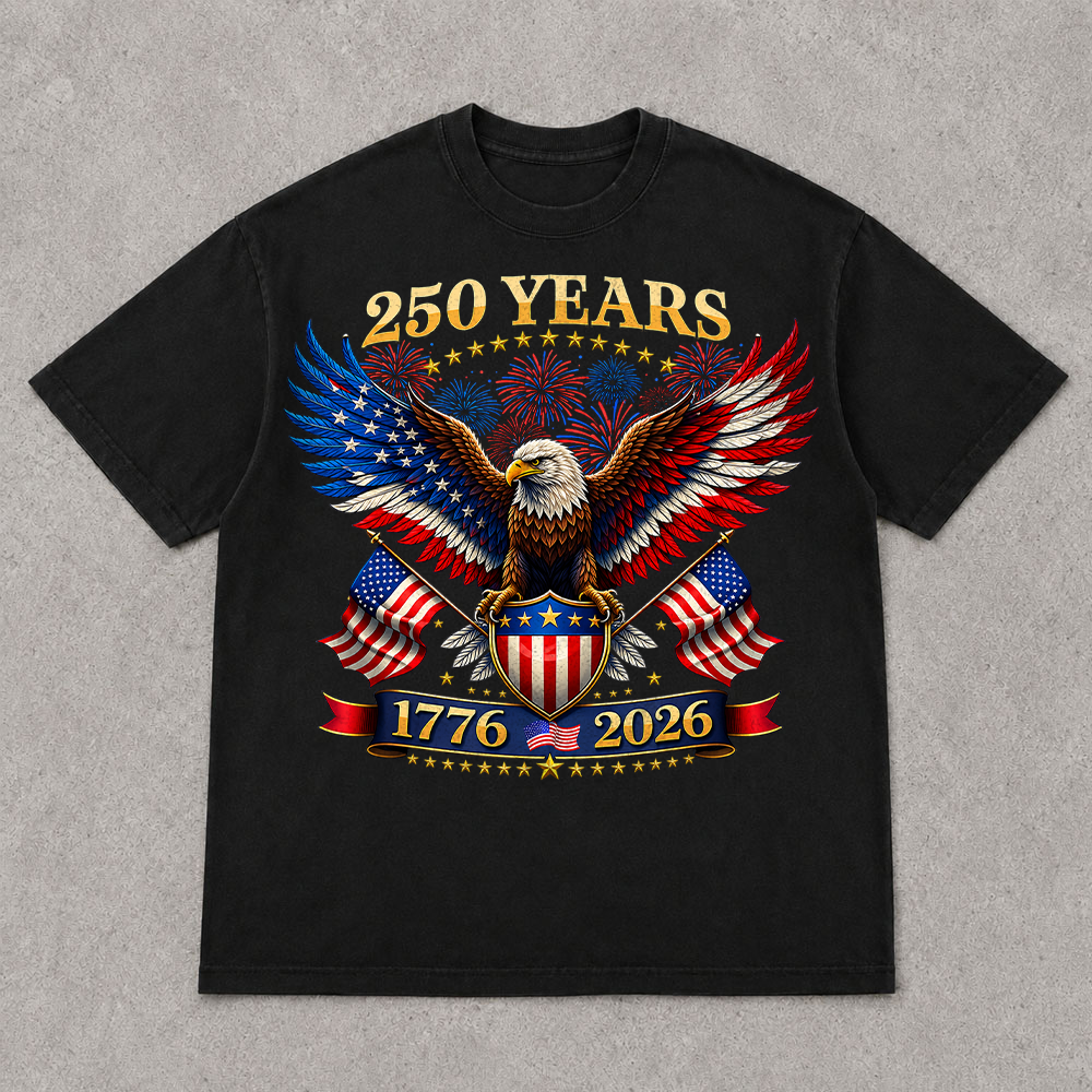 America 250 Years T-Shirt, 1776-2026 USA 250th Anniversary Independence Day Tee