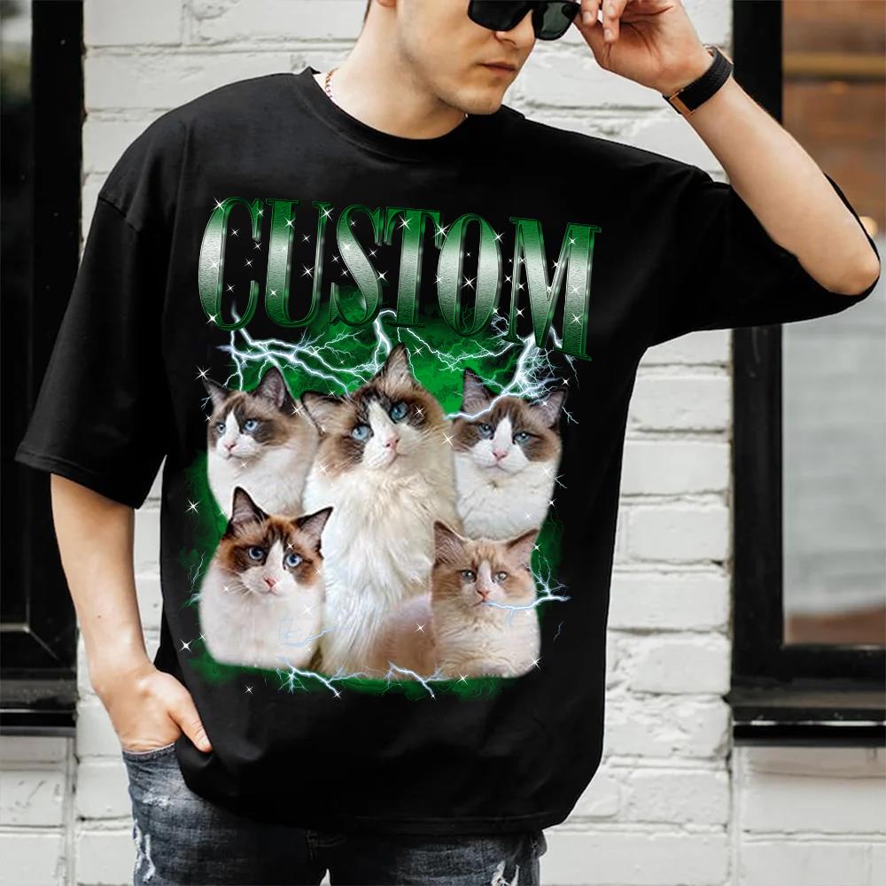 Custom Your Own Bootleg Rap Shirts for Boyfriend Girlfriend Face Shirt with Photo Gift for Him Her Pet Lovers Nh00