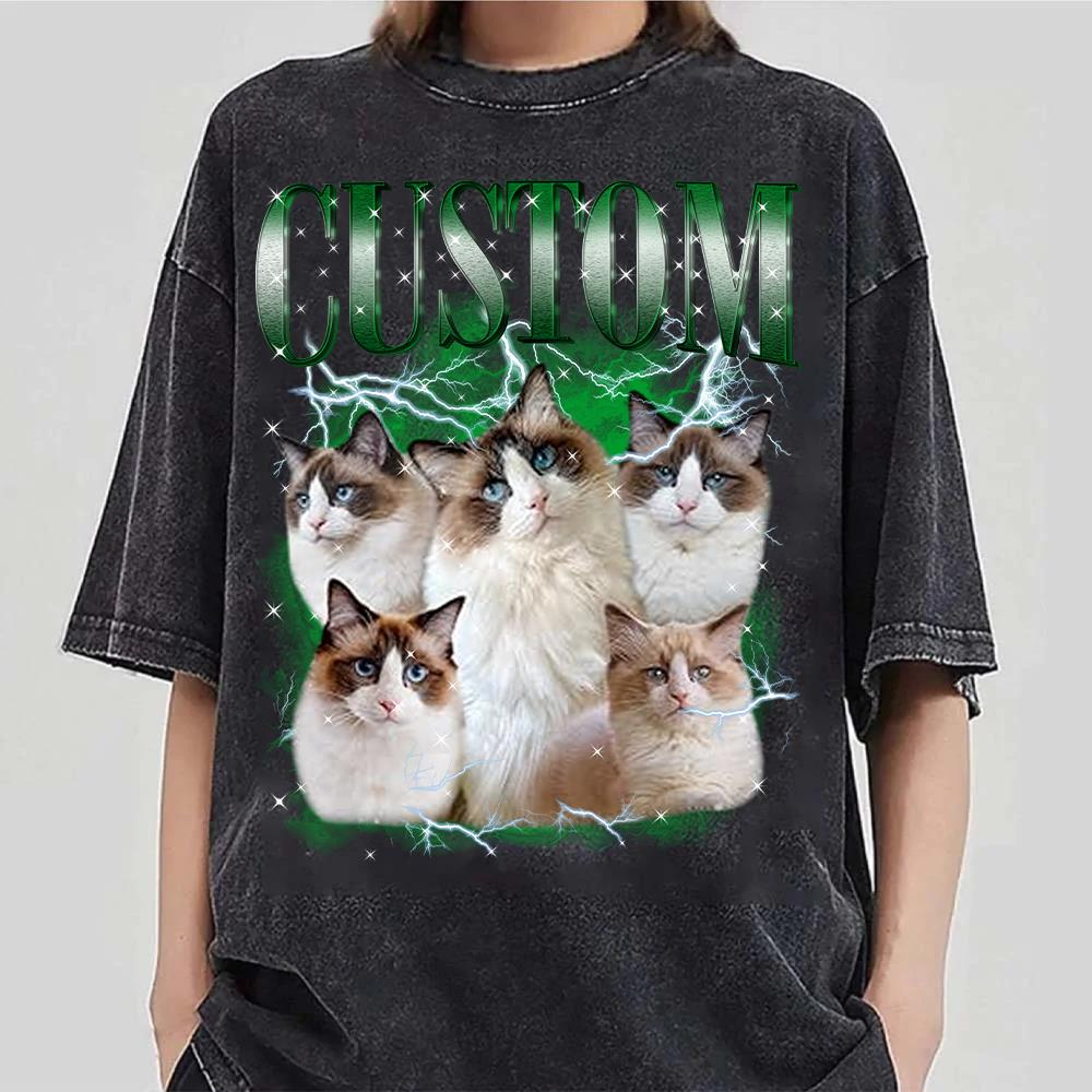 Custom Your Own Bootleg Rap Shirts for Boyfriend Girlfriend Face Shirt with Photo Gift for Him Her Pet Lovers Nh00