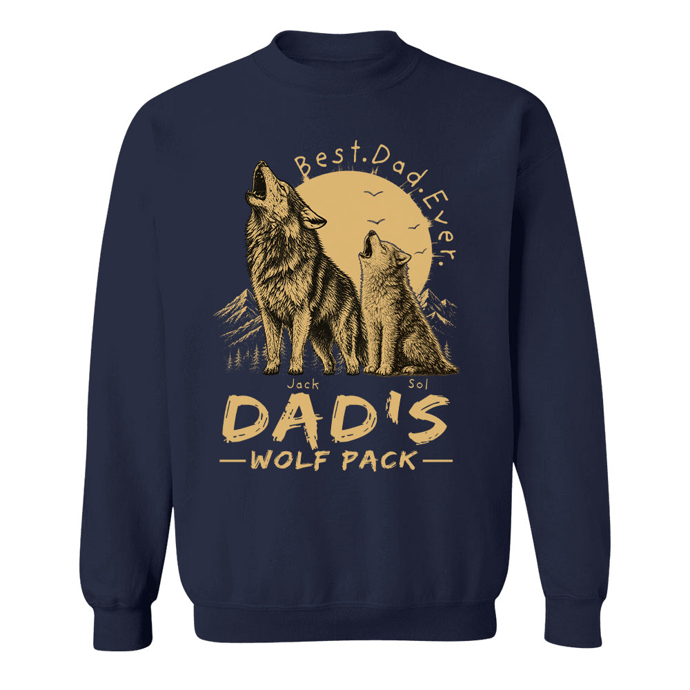 Dad's Wolf Pack Best Dad Ever Personalized Shirt Father's Day Gifts For Dad T1807 T24