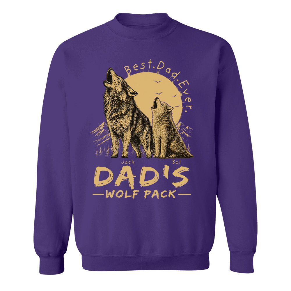 Dad's Wolf Pack Best Dad Ever Personalized Shirt Father's Day Gifts For Dad T1807 T24
