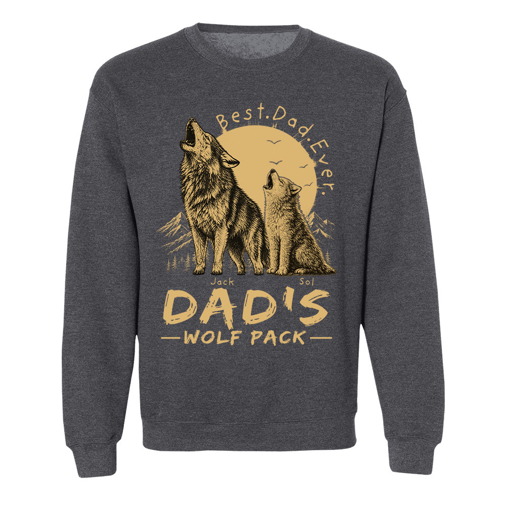 Dad's Wolf Pack Best Dad Ever Personalized Shirt Father's Day Gifts For Dad T1807 T24