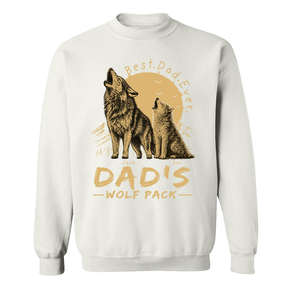 Dad's Wolf Pack Best Dad Ever Personalized Shirt Father's Day Gifts For Dad T1807 T24