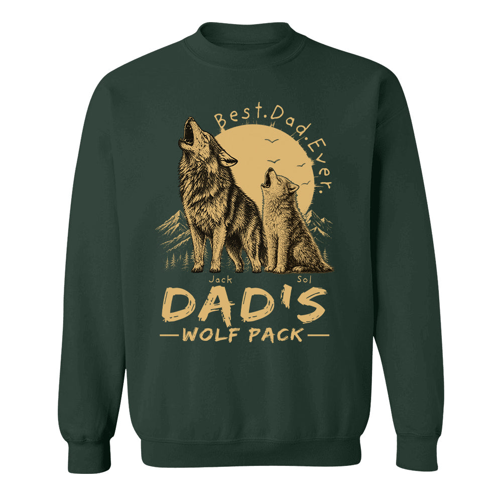 Dad's Wolf Pack Best Dad Ever Personalized Shirt Father's Day Gifts For Dad T1807 T24