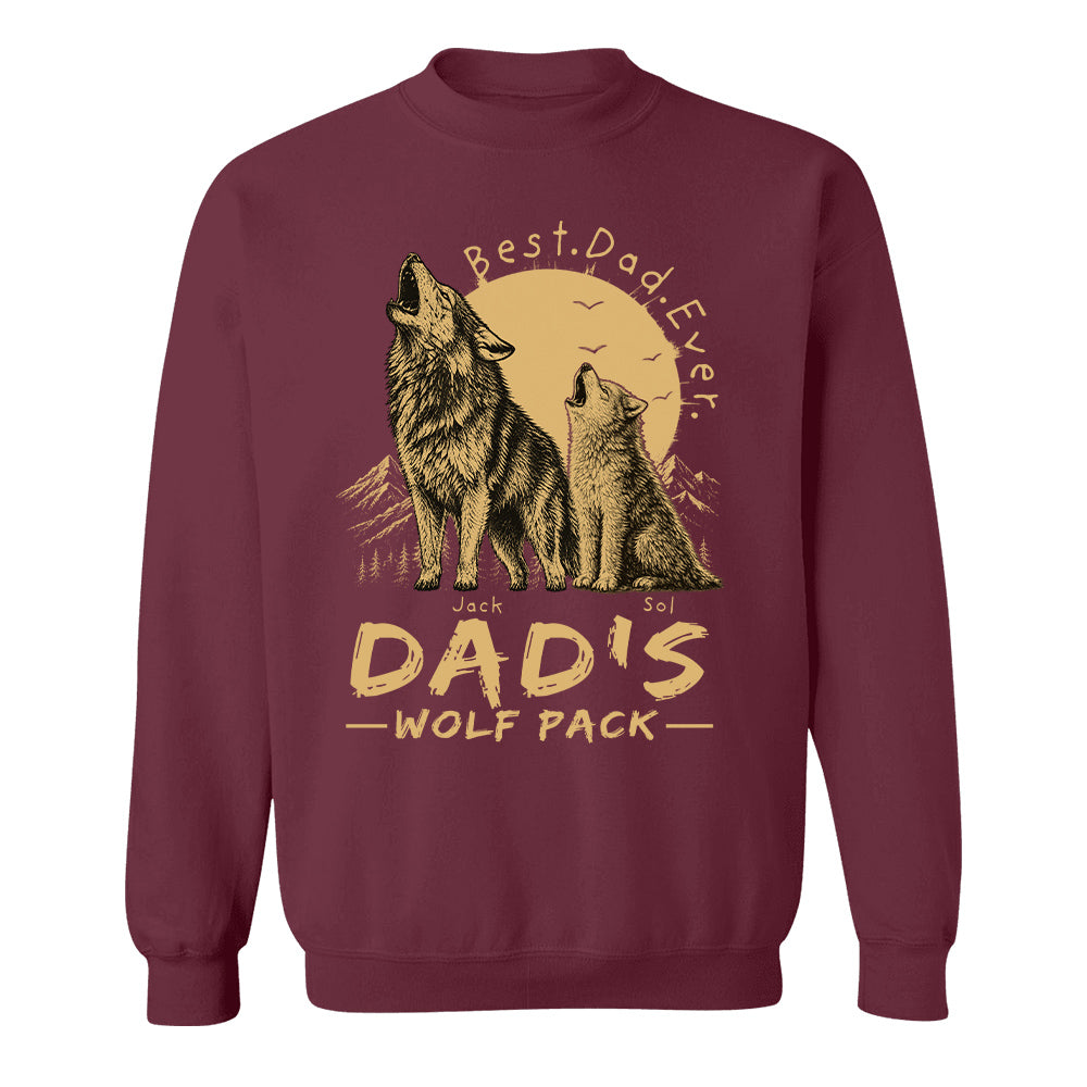 Dad's Wolf Pack Best Dad Ever Personalized Shirt Father's Day Gifts For Dad T1807 T24