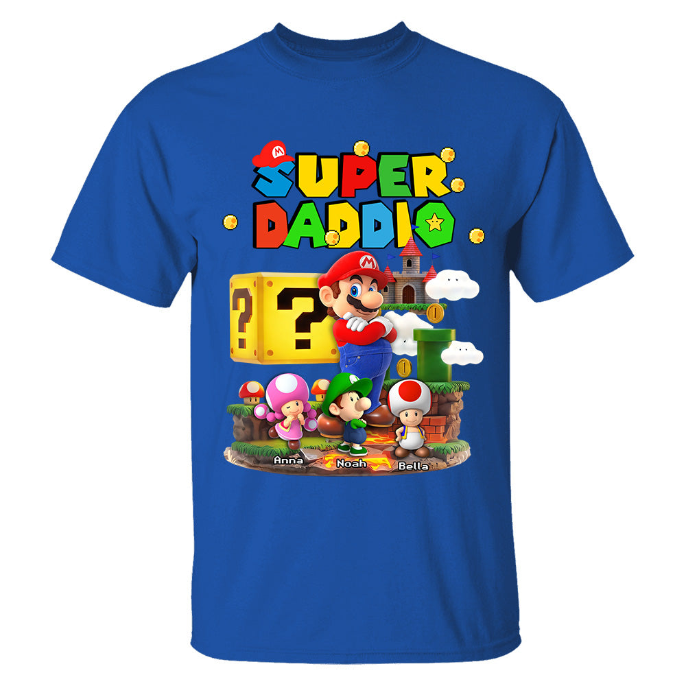 Best Dad Ever Super Daddio, Personalized Daddio Shirt Custom Kids Name, Gift For Dad, Gift For Father's Day MI209 TH23