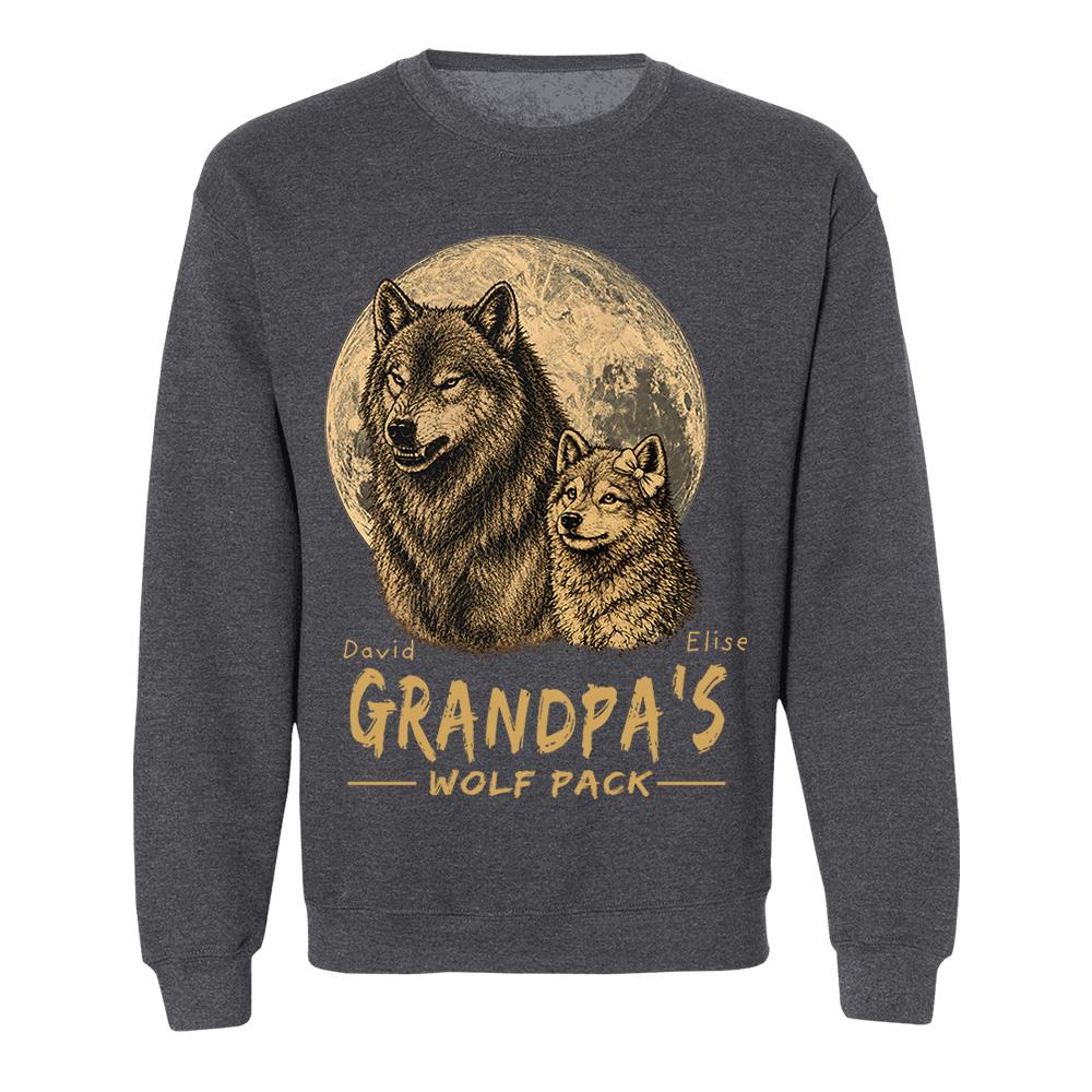 Grandpa Wolf Pack-Personalized Shirt - Father's Day, Gift For Dad, Grandpa, Father's Day Gift Na02 Nh00