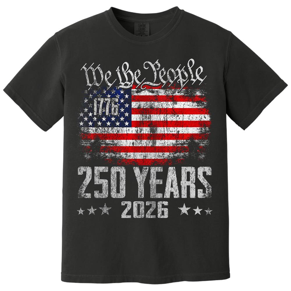 USA 250th Anniversary T-Shirt, America 250 Years 1776-2026 Fourth of July Tee Hv01