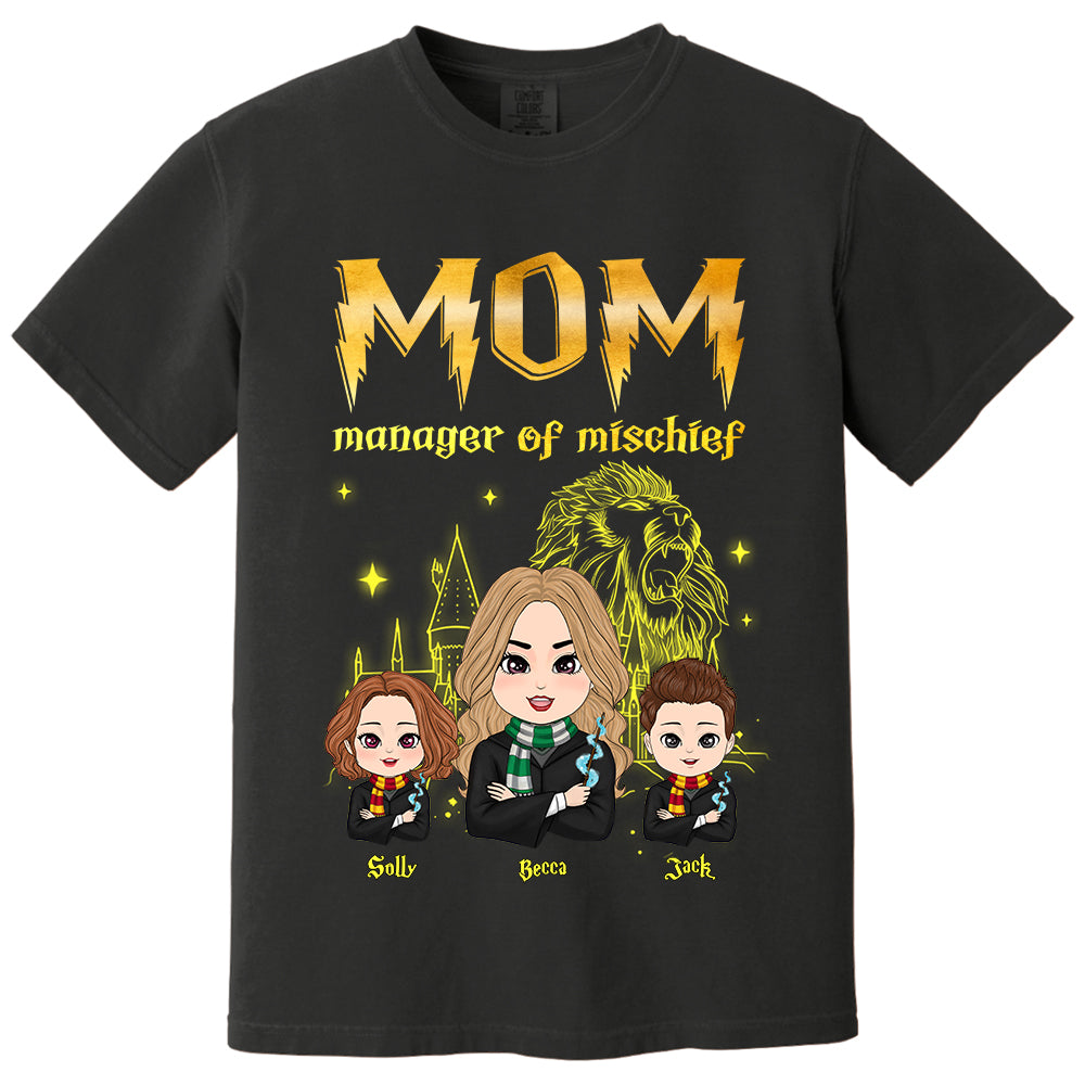 Mom Manager Of Mischief Customized Shirt, Gift For Mother's Day L0411
