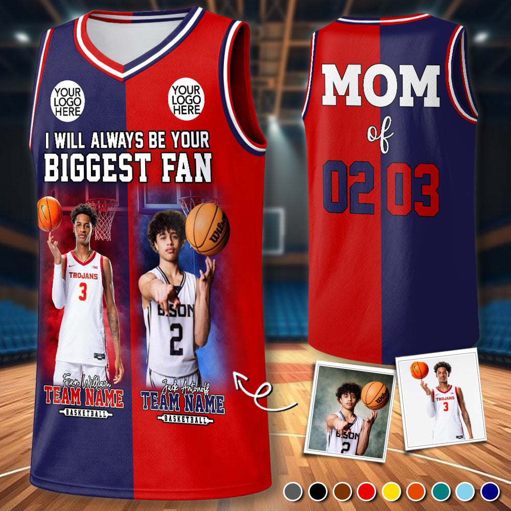 Custom Any Two Basketball Team, Personalized Photo Basketball Jersey, Gift For Basketball Lover T1807