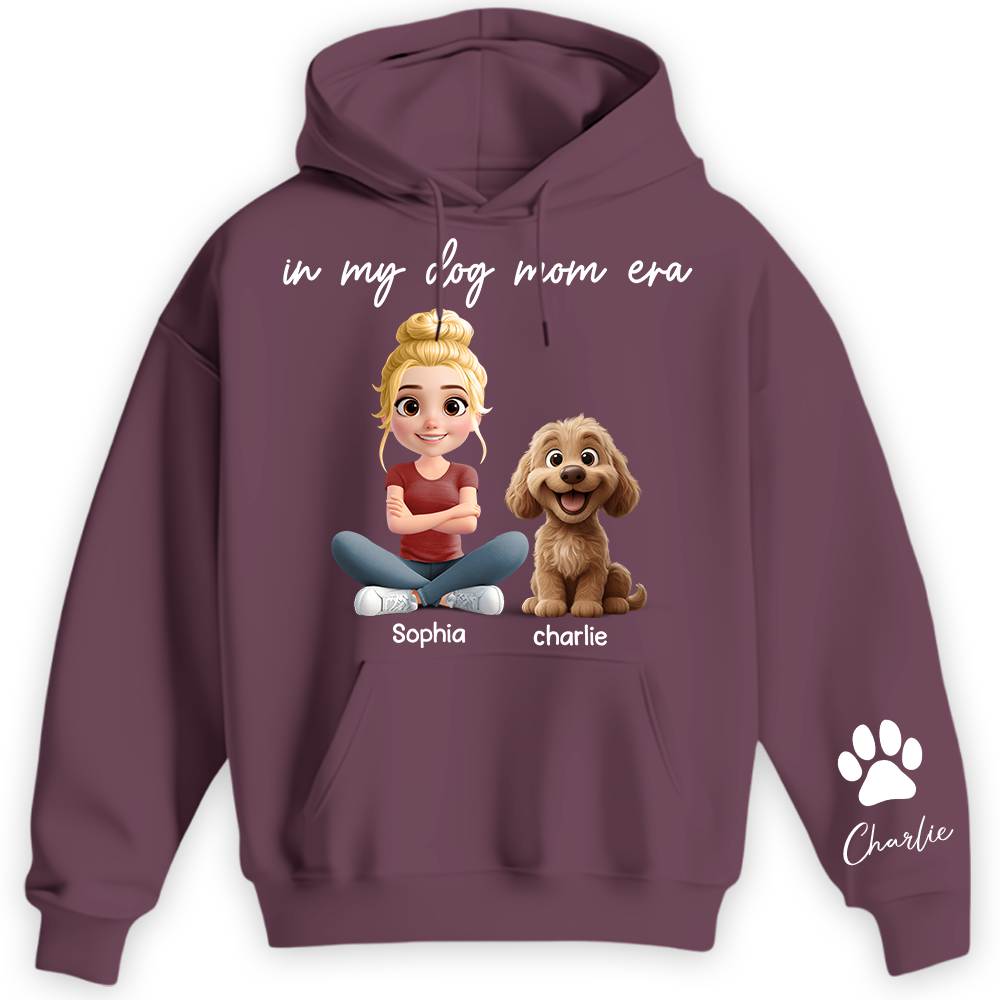 In My Dog Mom Era - Personalized Shirt, Gift For Dog Mom, Dog Mama, Dog Lovers Gift T1807