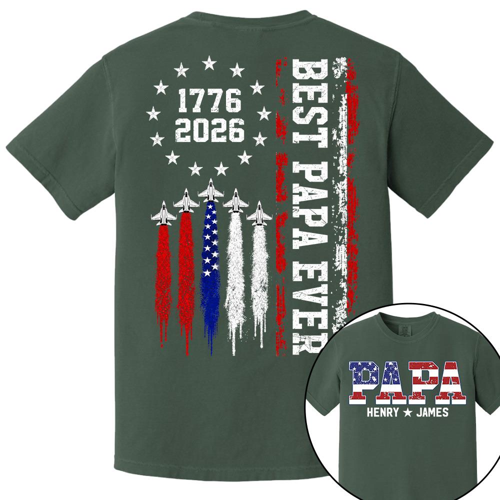 Custom Papa 250 Years American Flag Anniversary, Gift For Dad Grandpa L0411 Hv01