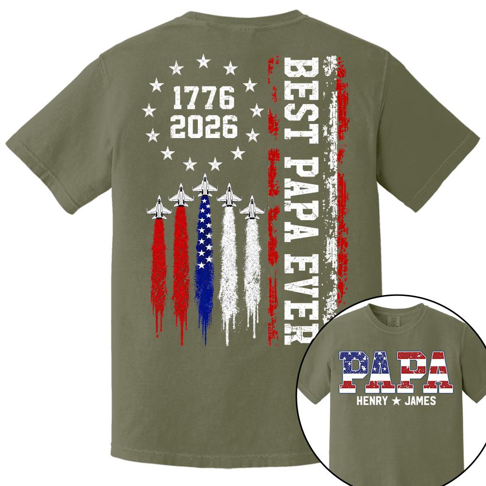 Custom Papa 250 Years American Flag Anniversary, Gift For Dad Grandpa L0411 Hv01