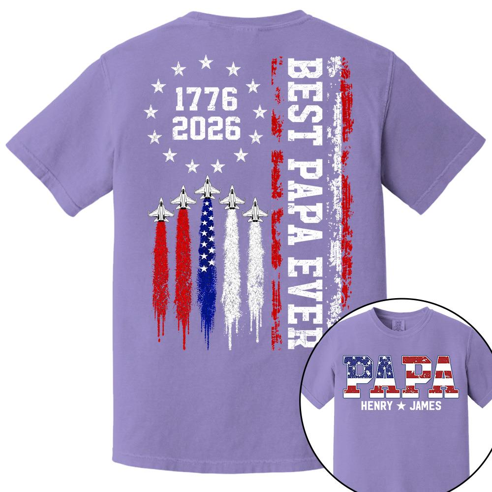 Custom Papa 250 Years American Flag Anniversary, Gift For Dad Grandpa L0411 Hv01