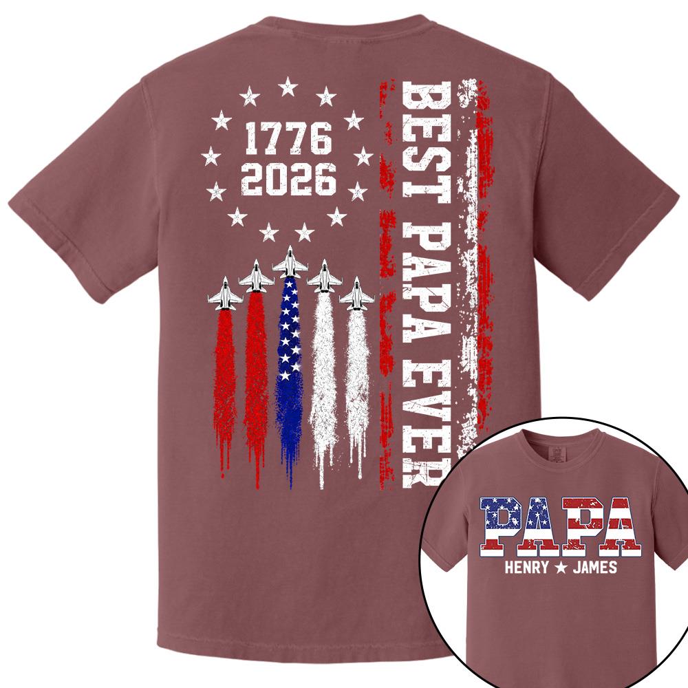 Custom Papa 250 Years American Flag Anniversary, Gift For Dad Grandpa L0411 Hv01