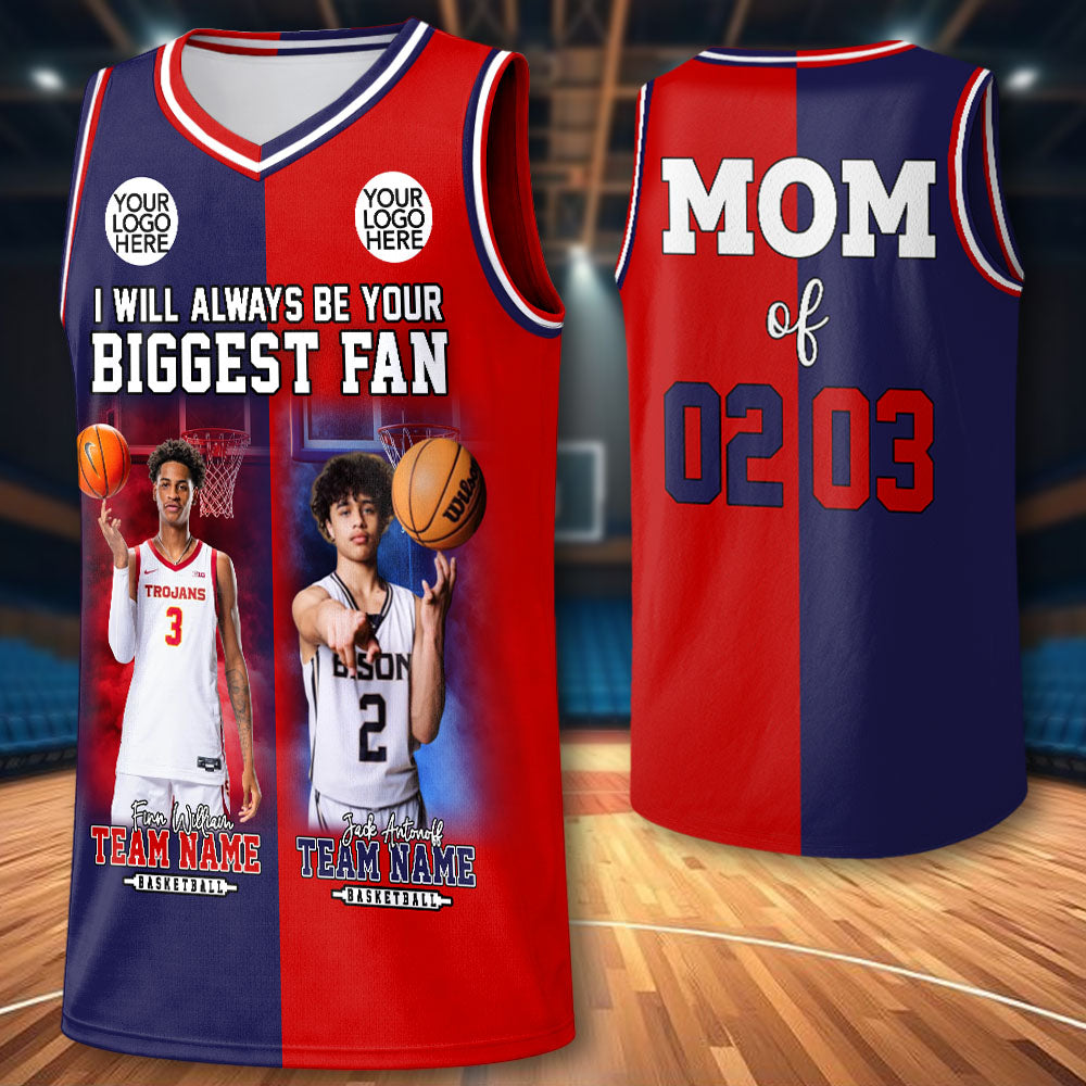 Custom Any Two Basketball Team, Personalized Photo Basketball Jersey, Gift For Basketball Lover T1807