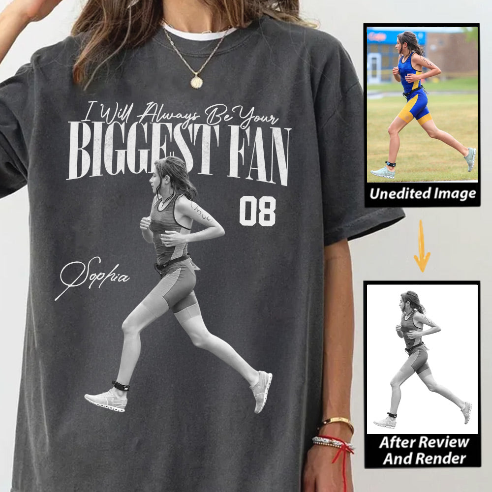 I'll Always Be Your Biggest Fan - Washed Tee Retro Bootleg Shirt For Runner T1807