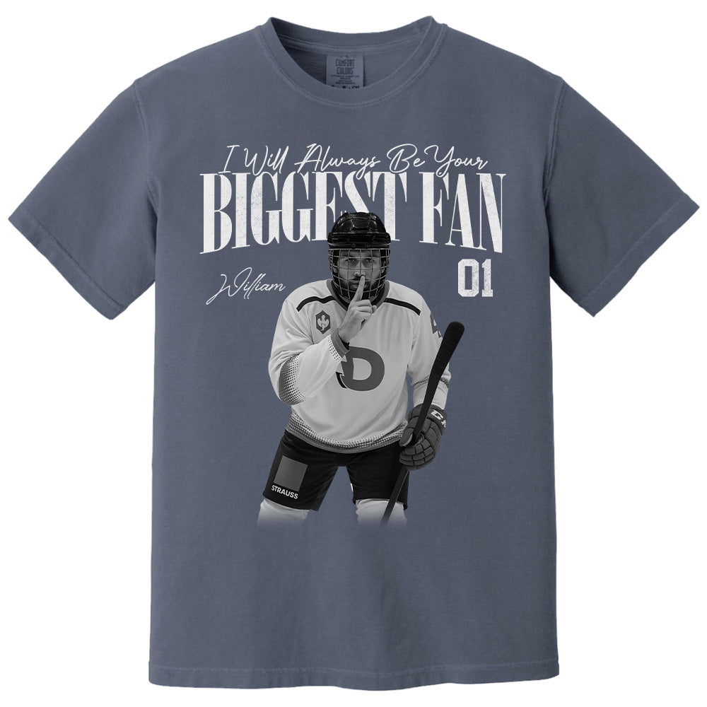 I'll Always Be Your Biggest Fan - Washed Tee Retro Bootleg Shirt For Ice Hockey Players NA02 Pt99