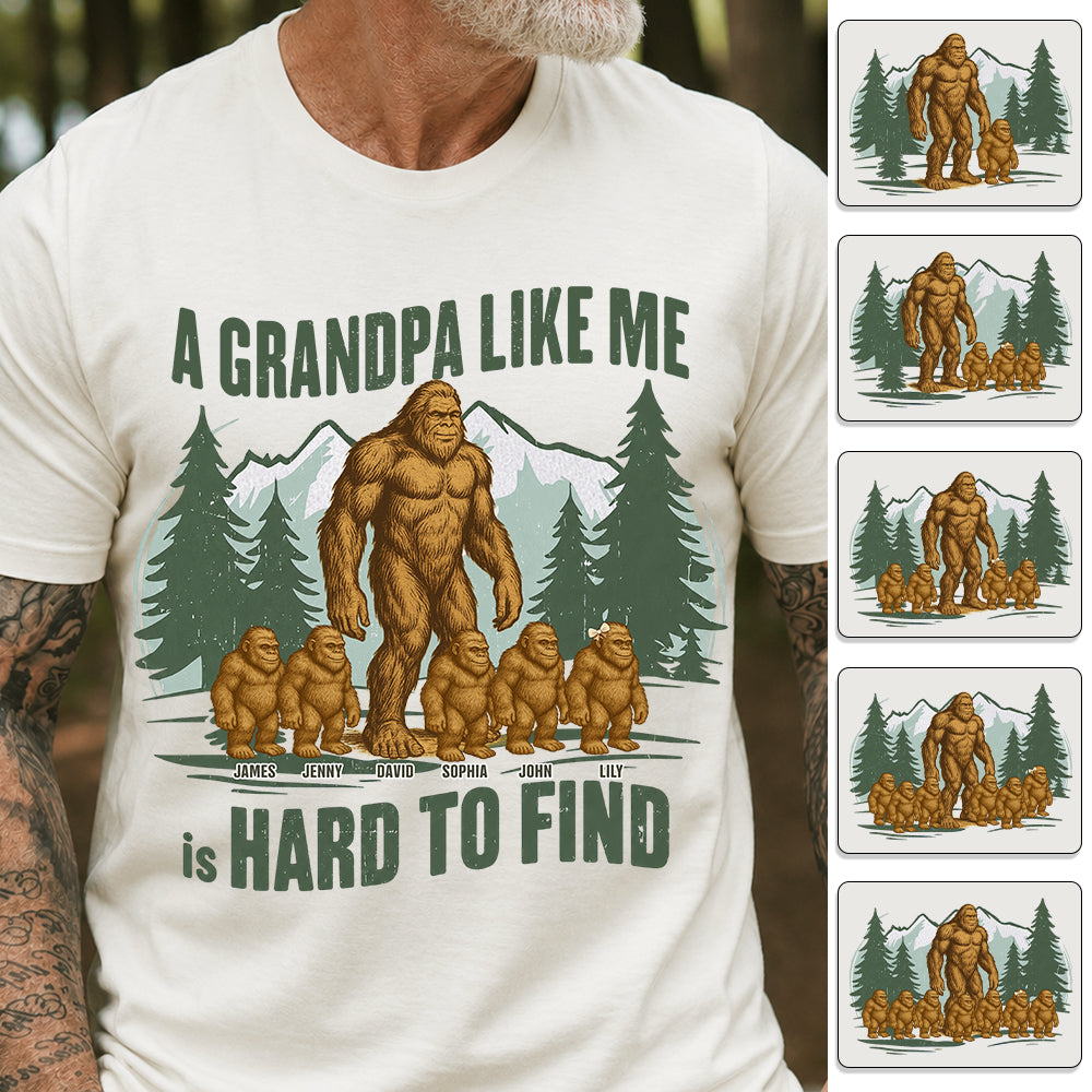 Retro Funny Bigfoot Dad Shirt, Funny A Dad Like Me Is Hard To Find T-Shirt, Popular Fathers Day Shirt, Fathers Day Gift, Cool Dad Gift Hv01