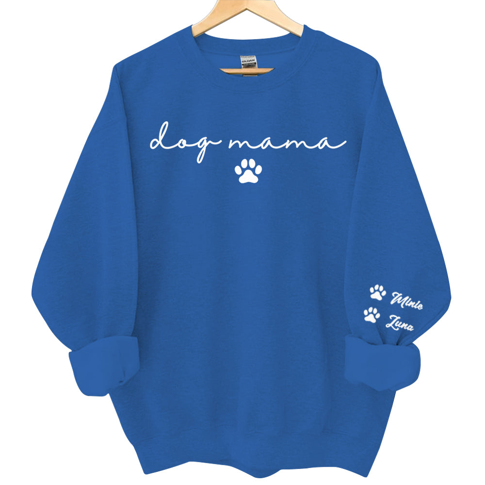 Personalized Dog Mama Sweatshirt, Custom Dog Mom Hoodie, Dog Owner Outfit, Dog Mama Clothings, Dog Mom Birthday Gift, Happy Mothers Day Gift Li29