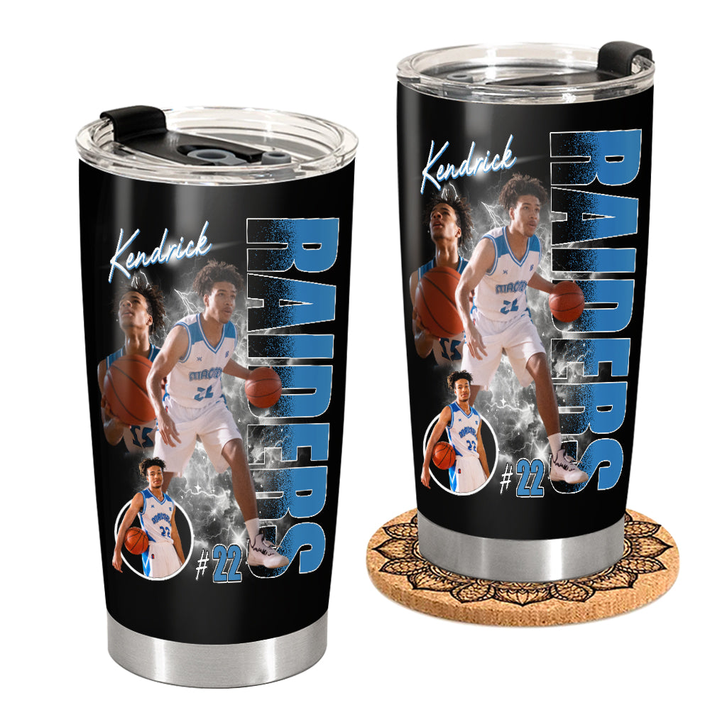 Custom Photo Basketball Player Tumbler- Personalized Team Name School Name Bootleg Tumbler T1807 Li29