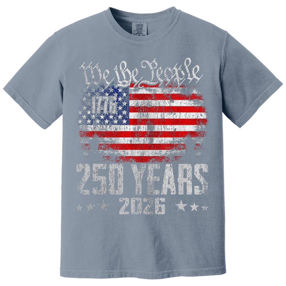 USA 250th Anniversary T-Shirt, America 250 Years 1776-2026 Fourth of July Tee Hv01