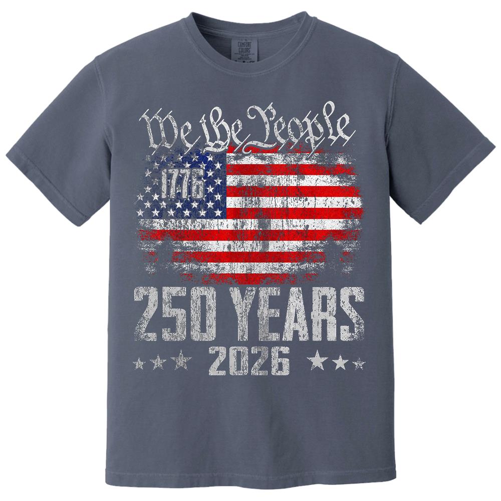 USA 250th Anniversary T-Shirt, America 250 Years 1776-2026 Fourth of July Tee Hv01