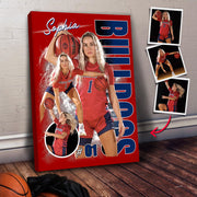 Custom Photo Basketball Player Poster - Personalized Team Name School Name Bootleg Poster Vr2 T1807